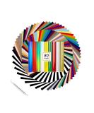 HTVRONT HTV Heat Transfer Vinyl Bundle: 80 Pack 12 x 10 Iron on Vinyl for T-Shirt 39 Assorted Colors with Vinyl Accessories Tweezers for Cricut Silhouette Cameo or Heat Press Machine 1 count (Pack of 80) 80 - Buy Online on GoSupps.com
