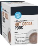 Amazon Brand - Happy Belly Hot Cocoa Pods Compatible with 2.0 K-Cup Brewers, Milk Chocolate Flavored, 24 Count - Buy Online on GoSupps.com
