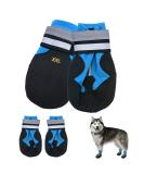Waterproof Dog Shoes for Small & Medium Dogs - 4 Pack with Reflective Straps & Anti-Slip Sole - Winter Paw Protectors - Blue (XXL) - Buy Online on GoSupps.com