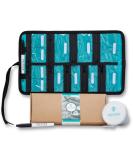 Water-Resistant Roll-Up Travel Pill Organizer | 11 Pockets Erasable Labels & Collapsible Cup - Ideal for Meds Accessories First Aid & Jewelry - Buy Online on GoSupps.com