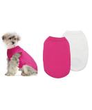 Yaodhaod Cotton Dog T-Shirts for Small & Medium Dogs | Soft Breathable Sun Protection | XL White & Pink Options - Buy Online on GoSupps.com