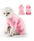 Shop Lianzimau Katzenbody for Post-Op Cats | Long-Sleeved Catwear & E-Collar Alternative - Pink Streaked (M 1 Pack) - International Shipping Available - Buy Online on GoSupps.com