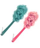 2Pack Back Scrubber for Shower, Evmliy Loofah Sponge Brush Exfoliating Body, Long Handle Scrub Brush for Shower with Loofah on a Stick for Back Use, Bathing Accessories Body Brushes (2Pack) - Buy Online on GoSupps.com