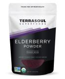 Terrasoul Superfoods Organic Elderberry Powder 4 Oz - Freeze-Dried Antioxidant Immunity Support - Buy Online on GoSupps.com