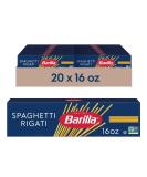 Barilla Spaghetti Rigati Pasta 16 oz. Box (Pack of 20) | Non-GMO Durum Wheat Semolina | Kosher Certified - Buy Online on GoSupps.com
