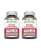 Amazing Formulas Acetyl L-Carnitine 1500 mg Veggie Capsules - Non-GMO Gluten-Free USA-Made Vegan Supplement (120 Count Pack of 2) - International Shipping Available - Buy Online on GoSupps.com