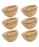 Obelunrp Bird Nest for Wildbird 6pcs 3.9inch Bamboo Woven Nesting Boxes for Wild Birds Hatching Breeding Cave for Parrot Canary or Cockatiel - Buy Online on GoSupps.com