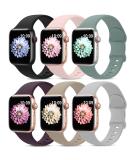 6 Pack Sport Bands Compatible with Apple Watch Band 38mm 40mm 41mm 42mm 44mm 45mm 49mm Soft Silicone Waterproof Strap Compatible with iWatch Apple Watch Series Ultra 8 7 6 5 4 3 2 1 SE Women Men Black/Pink Sand/Stone/Gray/Cactus/Dark Cherry 38/40/41 mm - Buy Online on GoSupps.com