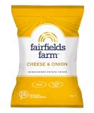 Fairfields Farm Crisps Cheese & Onion Hand Cooked Potato Crisps 40g | Pack of 20 - Buy Online on GoSupps.com