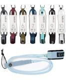 SYMPL Premium 6ft Surfboard Leash - Quick Release Velcro Ankle Cuff, Comfort Neoprene Padding, Light Blue - Ideal for Surf, Skim, Longboard, SUP Paddle Boards - Buy Online on GoSupps.com