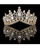 TOBATOBA Gold Crown: Crystal Princess Tiara for Women - Perfect for Wedding, Quinceanera, Prom & Cosplay - Buy Online on GoSupps.com