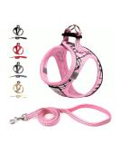 Suredoo Dog Harness for Small Dogs with Leash - Reflective Breathable & Anti-Train Design - Perfect for Small & Medium Breeds (S Pink Checked) - Buy Online on GoSupps.com