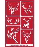 Armour Etch Over N Over Stencil Deer Glass Etching Stencil, Brown - Buy Online on GoSupps.com