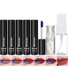 5 Colors Lip Stain Set with Long Lasting Peel Off Formula and Lip Oil - Transferproof Matte Finish Lip Makeup Kit for Women - 0.67 oz Set A - Buy Online on GoSupps.com