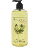 White Sage Massage Oil - 16 oz | Preservative Free with Sweet Almond & Jojoba Oil | Aromatherapy & Relaxation Essentials - Buy Online on GoSupps.com