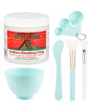 Aztec Secret 1lb Indian Healing Clay Set - Bentonite Clay Powder with Face Mask Bowl, Spatula, Brush, Measuring Spoons & More - Buy Online on GoSupps.com
