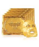 Lesb 5pcs 24k Gold Gel Collagen Facial Masks Sheet Patch Anti Ageing Puffiness Skincare Anti Wrinkle Moisturising For Deep Tissue Rejuvenation Spring Summer Cool Feel - Buy Online on GoSupps.com
