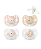 Suavinex Night & Day Pacifier Set for Babies 6-18 Months | Glow in the Dark Silicone Pacifiers - Pink & Beige - Buy Online on GoSupps.com