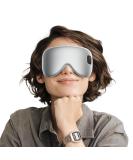 Silk Cordless Heated Eye Mask - Electric Warm Compress for Dry Eyes Stye Relief & Eye Strain | Travel-Friendly Blackout Eye Mask for Men & Women (Silk-Silver - Buy Online on GoSupps.com