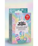 Wild Stripes Waterproof Plaster Set - 20 Hypoallergenic Strong Finger & Shower Bandages for Wounds - Extra Secure Rainbow Design - Buy Online on GoSupps.com
