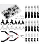 171 Piece Zipper Replacement Set Zipper Repair Set with Pliers for Jackets Bags Tents Luggage Sleeping Bag Suitcase - Buy Online on GoSupps.com