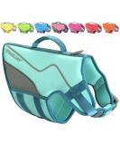 Vivaglory Sporty Dog Security Vest - Durable Neoprene Rescue Vest for Medium Dogs (Cyan 53-64cm) with Velcro Fastener - Buy Online on GoSupps.com