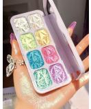 8 Color Face Highlighter Palette - Shimmer & Holographic Eyeshadow - Multichrome Glitter for Makeup Highlight & Contour - Buy Online on GoSupps.com