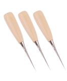Eowpower 3PCS Wooden Handle Leather Stitching Sewing Awl Tool Set - DIY Repair Gadget - Buy Online on GoSupps.com