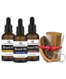 Jax of London Three 50ml Aftershave Beard Oil For Men Combo with Boar Bristle Beard Brush Beard Comb and Mustache Scissors Gift Set for Men's Daily Grooming Care Gift Set 50 ml (Pack of 3) - Buy Online on GoSupps.com
