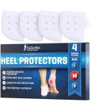 Ballotte Premium Silicone Heel Protectors (Medium - 4 Pack) | Gel Heel Pads/Silicone Socks for Women & Men - Pain Relief for Cracked Heel | Blister Prevention Heel Cups/Cushions for Plantar Fasciitis Medium (4 Pack) - Buy Online on GoSupps.com