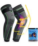 beister 1 Pair Compression Leg Sleeves with Elastic Straps for Men & Women Extra Long Leg Braces Knee Sleeve for Basketball Football Knee Pain Joint Pain Arthritis Grey XXL - Buy Online on GoSupps.com
