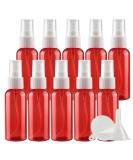 TIANZD 12 Pieces Empty 50 ml Red PET Plastic Fine Mist Pump Spray Bottles with White Top Portable Sprayer for Perfume Water Cosmetic Travel Containers Refillable 2x Funnel - Buy Online on GoSupps.com