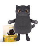 Microwave Heating Pad for Cramps Pain Relief  16 * 12'' Moist Microwavable Period Menstrual Heating Pads for Cramps  Back  Neck Shoulder and Knee  Cute Stuffed Animal Heating Pad - Grey Cat - Buy Online on GoSupps.com