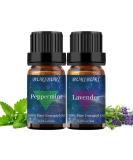 100% Pure Lavender & Peppermint Essential Oil Gift Set | Organic Aromatherapy | 10ML x 2 | Undiluted Natural Oils - Buy Online on GoSupps.com