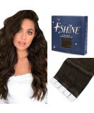 FSHINE Real Hair Extensions Tape - Dark Brown 45cm 50g 20 Pieces - Invisible Real Hair #2 Tapes - Buy Online on GoSupps.com
