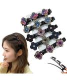 WUBAYI 5Pcs Clover Flower Hair Clips Hair Barrettes Triple Lace Hair Clips Segmented Styling Hair Clips Vintage Hair Clip Ladies and Girls Sparkling Rhinestone Hair Styling Tools - Buy Online on GoSupps.com