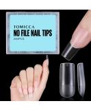 Tomicca Square Nail Tips - 240 Pre-Shaped Half-Matt Medium Nail Tips for DIY Nail Art | 12 Sizes of Gel Nail Extensions - Buy Online on GoSupps.com
