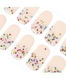 Danni & Toni Half Hardened Gel Nail Foils - Alluring Colored Glitter Sequin UV Gel Nail Stickers - Self-Adhesive Nail Wraps (28 Pack) - Buy Online on GoSupps.com