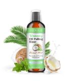 Natural Coconut & Peppermint Pulling Oil for Teeth | Alcohol-Free Mouthwash with Vitamins D & E | Fresh Breath & Gum Health - Includes Tongue Scraper (8 Fl. Oz - Buy Online on GoSupps.com