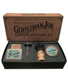 Gentleman Jon Complete Wet Shave Kit - Safety Razor, Badger Hair Brush, Alum Block, Shave Soap, Stainless Steel Bowl, 5 Blades - Buy Online on GoSupps.com