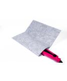 Glamza Hair Straightener Mat & Pouch - Made from Heat Resistant Safety Felt - Ideal for Home & Travel (Light Grey) - Buy Online on GoSupps.com