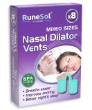 Runesol Snoring Relief Nasal Dilator 8-Pack - Anti Snoring Nose Vents for Men and Women - Sleep Aid Devices for Snore Stopper and Congestion Relief - Buy Online on GoSupps.com