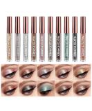 10-Color Liquid Glitter Eyeshadow Set - Metallic Shimmer Waterproof & Fast-Drying Eye Makeup Kits for Women - Perfect Gift! - Buy Online on GoSupps.com