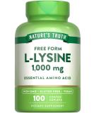 Buy Nature's Truth L Lysine 1000mg | Vegan Non-GMO Gluten Free | 100 Coated Caplets - International Shipping Available - Buy Online on GoSupps.com