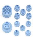 Face Care Skin Beauty Set Spare Parts Water Scrub Silicone Tips (12 pcs Small and Large Vortex) Blue Silicone 12Pcs - Buy Online on GoSupps.com