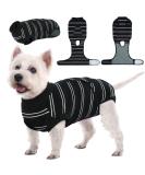 Kuoser Breathable Dog Body Suit for Post-Op Recovery - Anti-Wound XS Black for Male & Female Dogs - Buy Online on GoSupps.com
