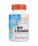 Doctor's Best L-Tyrosine 500 mg - 120 Veggie Caps for Enhanced Focus & Mood - Buy Online on GoSupps.com