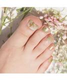 Danni & Toni Enchanted Forest Half Hardened Gel Nail Films | Green Gold Foil Glossy Stickers | 37 Nail & Pedi Wraps - Buy Online on GoSupps.com