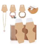 ZABARE 200 Pcs Adhesive Necklace Display Cards - Thick Kraft Paper Jewelry Cards for Selling Khaki Bracelets, Keychains - Shop Now! - Buy Online on GoSupps.com