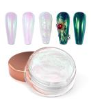 Laza Mermaid Pearl Chrome Nail Powder - Glazed Donut Metallic Mirror Effect & Iridescent Aurora Glitter for Gel Nail Art | International Shipping Available - Buy Online on GoSupps.com